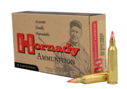 VARMINT EXPRESS 22-250 REM 55GRN V-MAX