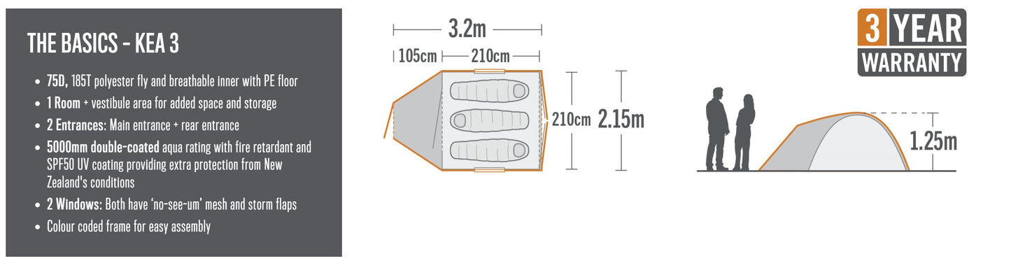 Kiwi KEA 3 DOME TENT