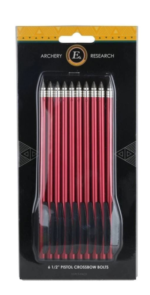 CROSSBOW BOLTS ALLOY RED 6.5'' 10 PACK