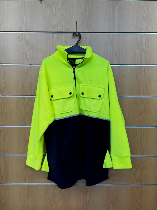 Betacraft HI VIZ LIME AND NAVY 1/2 zip